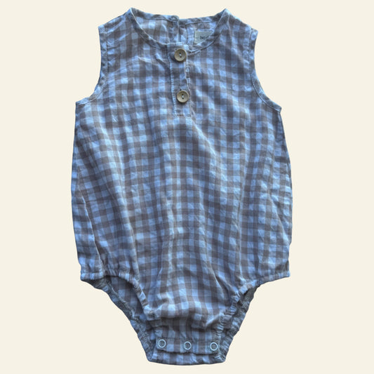 Two Darlings tan gingham romper size 0