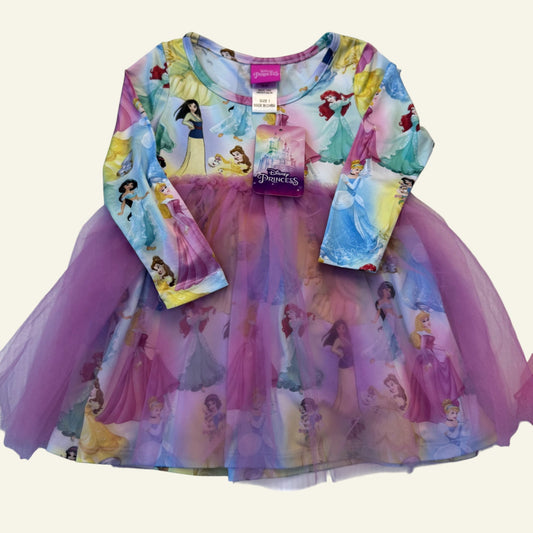 Disney rainbow princess tutu dress size 1