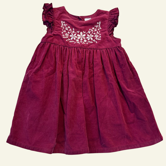 Ollies Place maroon corduroy dress size 2