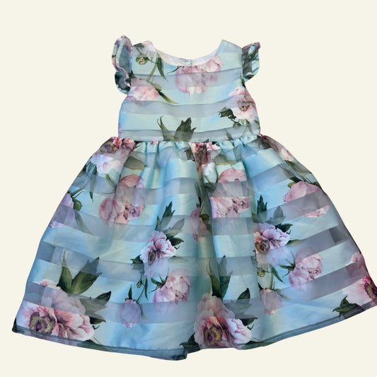George mint floral party dress size 3