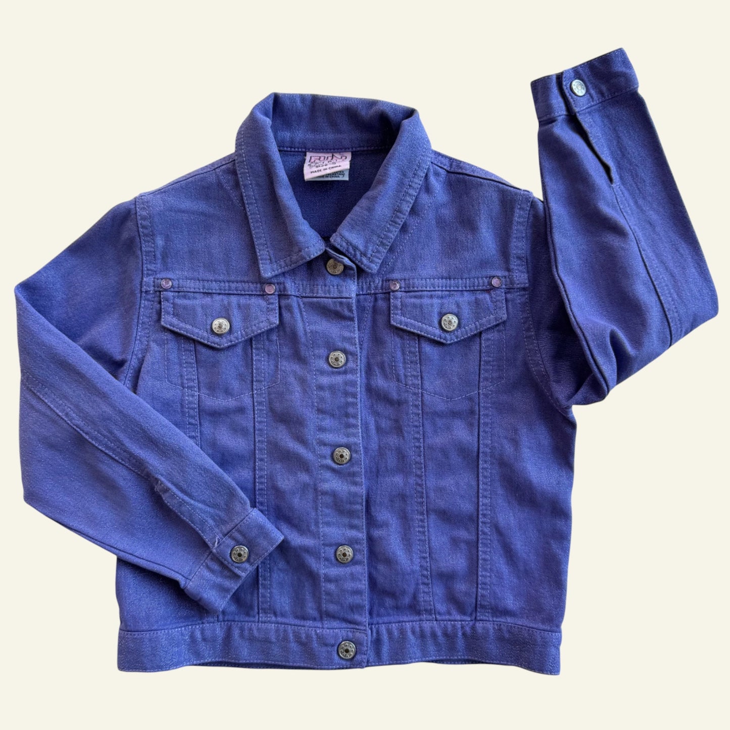 Vintage Fun Spirit purple glitter jacket size 5