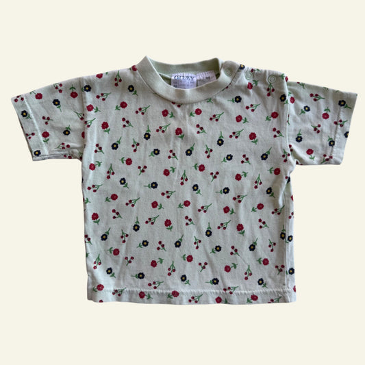 Vintage Gizzy green floral tshirt size 00