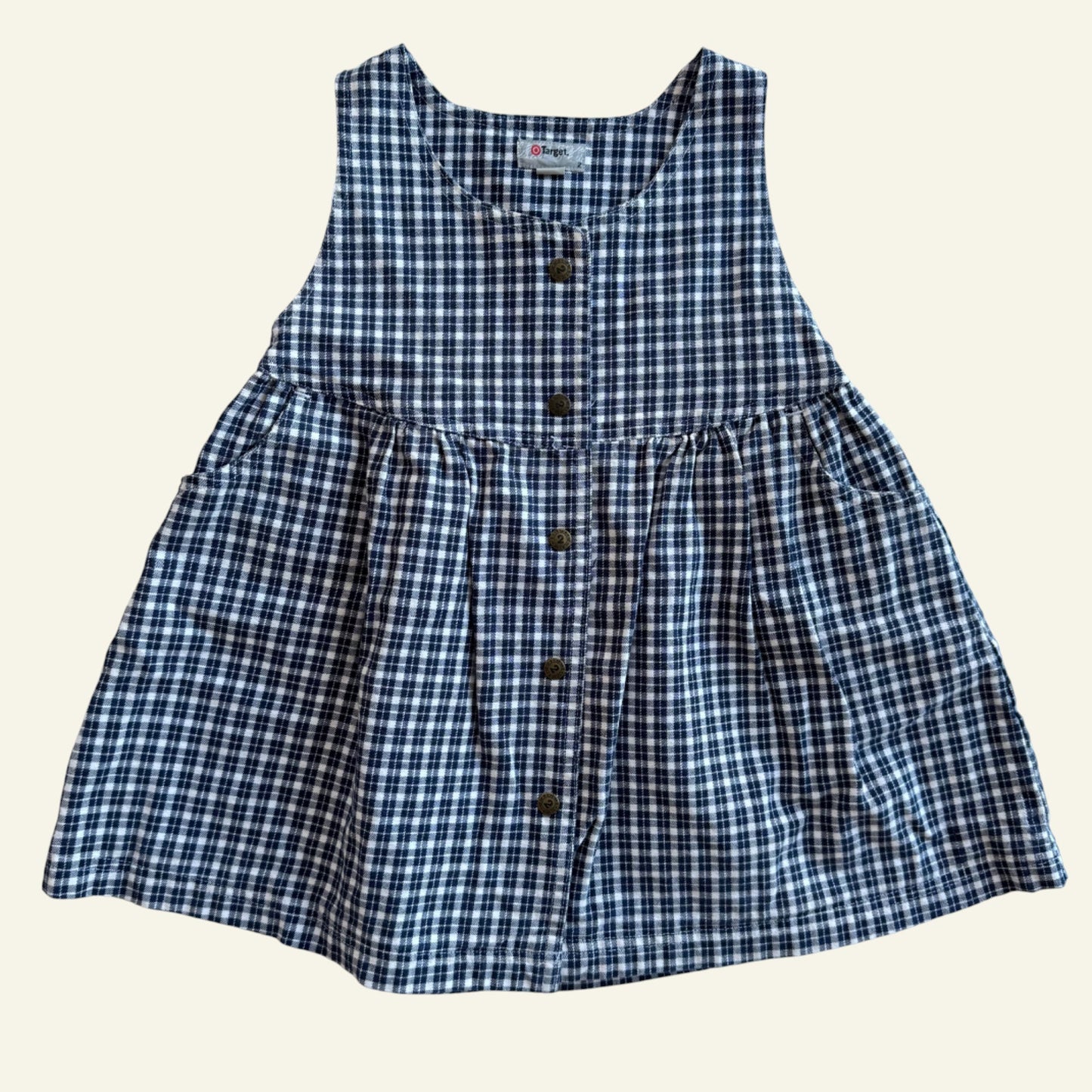 Vintage Target navy plaid dress size 2