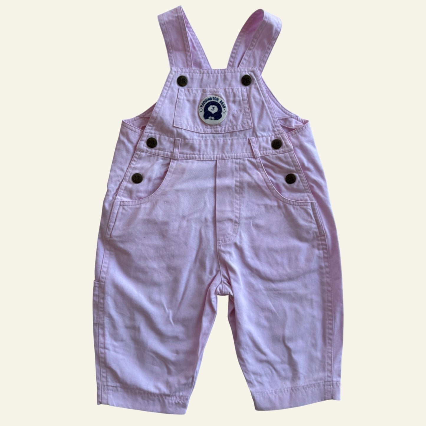 Vintage Paddington Bear pink overalls size 0
