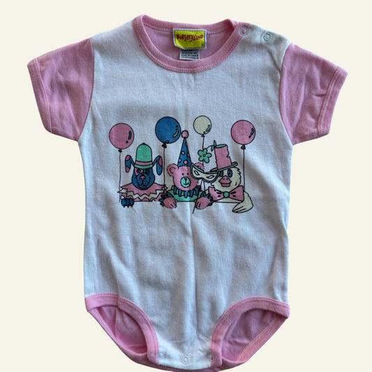 Vintage Nursery Land circus bodysuit size 0