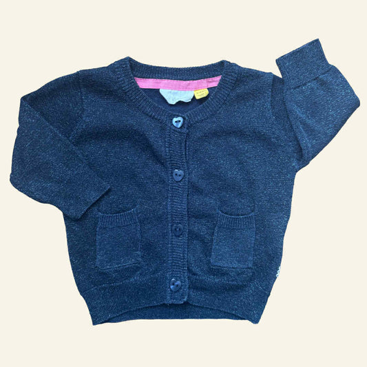 The Kidstore blue glitter cardigan size 00