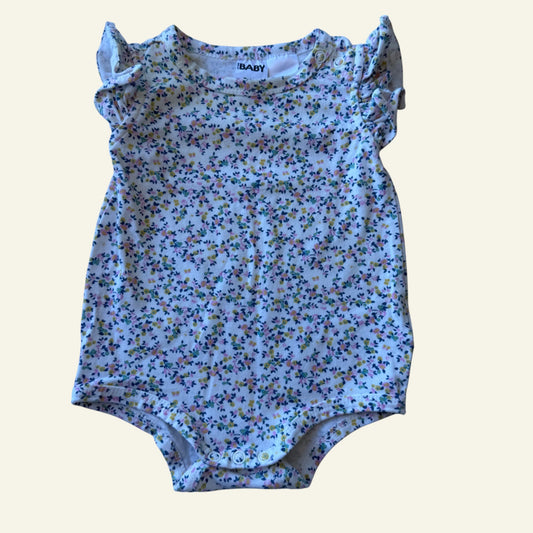 Cotton On rainbow floral bodysuit size 00 (Perfectly Imperfect)
